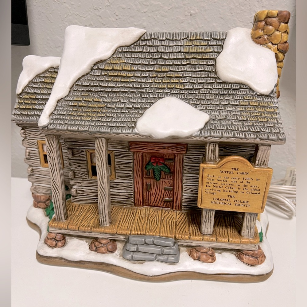 LEFTON NOTFEL CABIN #01320 CHRISTMAS HOLIDAY COLONIAL VILLAGE 1994
